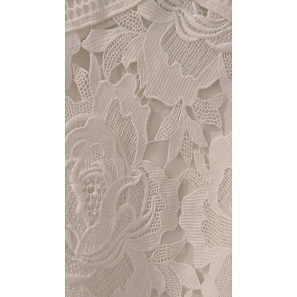Women's Adelyn Rae White Lace Dress M - Picture 9 of 16